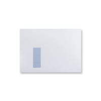 229X324 WHITE C4 WALLET GUMMED WINDOW 100GSM WOVE