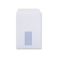 9.02 x 6.38 " White Open Top Self Seal Window 60lb Wove Envelopes