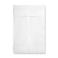 324x229x25mm C4 WHITE WINDOW GUSSET POCKET P&S 140GSM OPAQUE