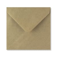 5.51 x 5.51 " Brown Ribbed Square Gummed Plain 68lb Wove Envelopes