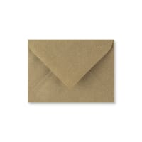 3.23 x 4.45 " Brown Ribbed Wallet Gummed Plain 68lb Wove Envelopes