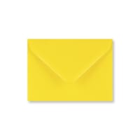 82x113mm C7 Daffodil Yellow Wallet Gummed Plain 100gsm Wove Envelopes