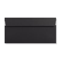 114x229mm DL+ Black Wallet Peel & Seal 120gsm Envelopes