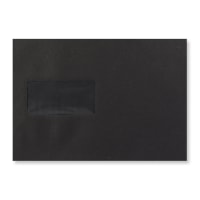 6.38 x 9.02 " Black Wallet Window 45x90mm 60up 20lhs Peel & Seal 80lb Envelopes