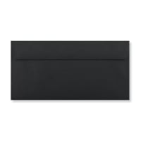 110x220mm DL Black Wallet Peel & Seal 120gsm Envelopes