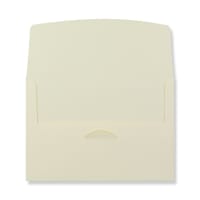 160x230mm Pale Yellow Linen Wallet 170gsm Tuck Flap Envelopes