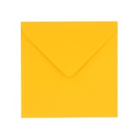 155x155mm Sunflower Yellow Square Gummed Plain 100gsm Wove Envelopes