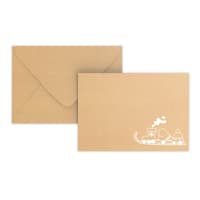 Christmas envelope Toy train recycled kraft 114x162 mm (C6)