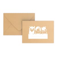 Christmas envelope Three wise kings recycled kraft 114x162 mm (C6)