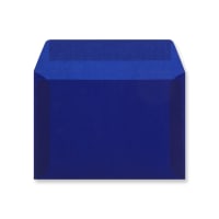 114x162mm C6 Dark Blue Translucent Wallet Peel & Seal Plain 92gsm Envelopes