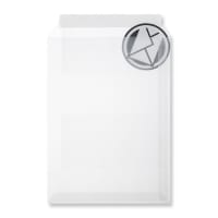 12.76 x 9.02 " Clear Translucent Open Top Peel & Seal Plain 92gsm Envelopes