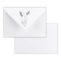 C5 White Printed Bond Wedding Envelopes