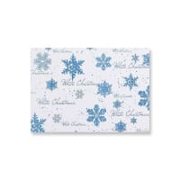 162x229mm C5 WHITE WALLET PRINTED SNOW FLAKE P/S 120GSM