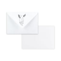 C6 White Printed Bond Wedding Envelopes