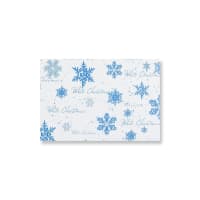 4.49 x 6.38 " White Wallet Printed Snow Flake Peel & Seal 80lb Envelopes