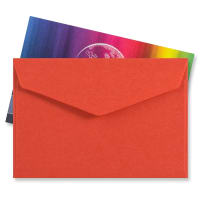 2.44 x 3.7 " Red V Flap Wallet P & S 74lb Envelopes