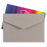 2.44 x 3.7 " Silver V Flap Wallet P & S 80lb Envelopes