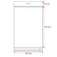 12.2 x 8.66 " Cello Peel & Seal With Header Envelopes