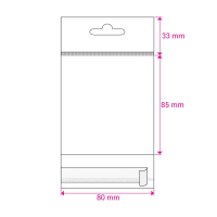 85x80mm Cello Peel & Seal With Header Envelopes