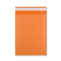 9.84 x 7.09 " Orange Paper Bubble Mailers Peel & Seal