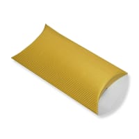 6.38 x 4.49 " Gold Corrugated Pillow Box Peel & Seal