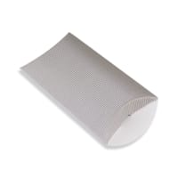 6.38 x 4.49 " Silver Corrugated Pillow Box