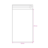 210mm Long X 130mm Wide Cello Bag Peel & Seal