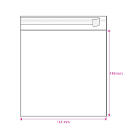 5.51 x 5.71 " Cello Bag Peel & Seal