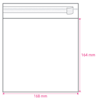 Clear Cello Bags To Fit: 164mm Square (SELF ADHESIVE)