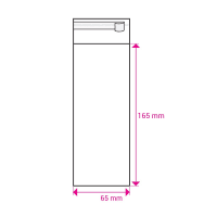 6.5 x 2.56 " Cello Bag Peel & Seal