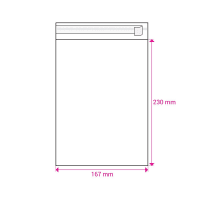 Prozirne violončelističke vrećice koje odgovaraju: C5 162 x 229 mm Omotnica (SELF ADHESIVE)