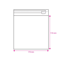 Clear Cello Bags To Fit: 170mm Square (SELF ADHESIVE)