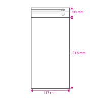 8.46 x 4.61 " Cello Bag Peel & Seal