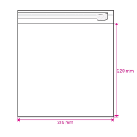 220mm Long X 215mm Wide Cello Bag Peel & Seal