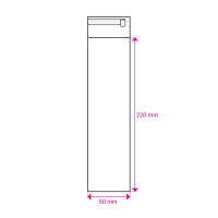 220mm Long X 60mm Wide Cello Bag Peel & Seal