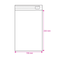 9.13 x 6.1 " Cello Bag Peel & Seal