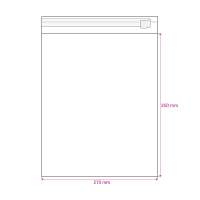 260mm Long X 210mm Wide Cello Bag Peel & Seal