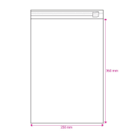 14.17 x 9.84 " Cello Bag Peel & Seal