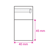 45mm Long X 40mm Wide Cello Bag Peel & Seal