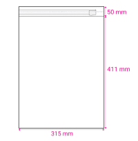 Clear Cello Bags To Fit: A3 297 x 420mm (SELF ADHESIVE)