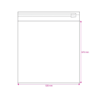 570mm Long X 520mm Wide Cello Bag Peel & Seal