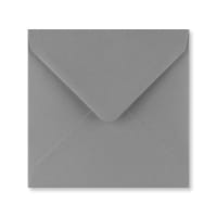 5.51 x 5.51 " Dark Grey Wallet V Flap Gummed Plain 80lb Envelopes