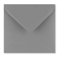 6.1 x 6.1 " Dark Grey Wallet V Flap Gummed Plain 80lb Envelopes