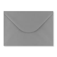 6.38 x 9.02 " Dark Grey Wallet V Flap Gummed Plain 80lb Envelopes