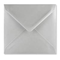 155x155mm Metallic Silver Square Gummed Plain 100gsm Wove Envelopes