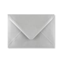 4.49 x 6.38 " Metallic Silver Wallet Gummed Plain 68lb Wove Envelopes