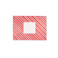 5.24 x 7.24 " Red and White Striped Envelopes 68lb