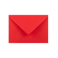 4.92 x 6.89 " Clariana Bright Red 80lb Gummed V Flap Wallet Envelopes