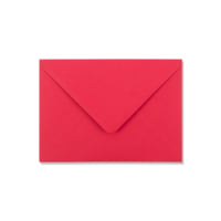 3.74 x 4.8 " Clariana Bright Red 80lb Gummed V Flap Wallet Envelopes