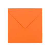 130x130mm CLARIANA ORANGE SQUARE 120GSM GUMMED V FLAP